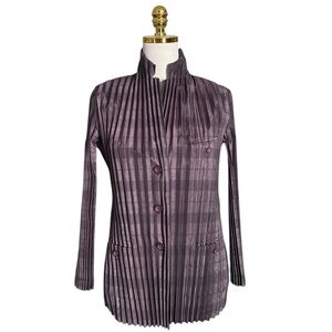 Issey Miyake Women Pleated Brown Mainline Jacket Size US M (3)